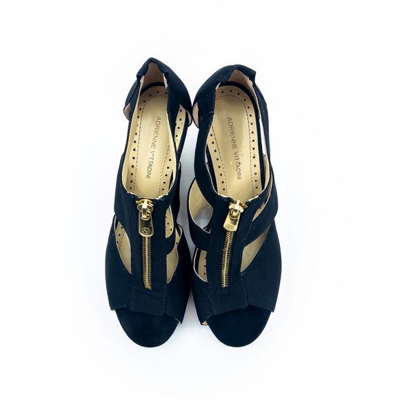 Adrian Bitadini Black Cork Wedges - Size 7.5 - Picture 8 of 8